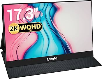 Amazon.co.jp: Acouto モバイルモニター 2K 17.3インチ 狭額縁 高輝度