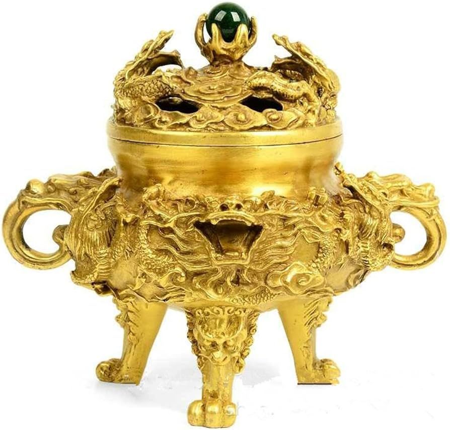 Amazon.co.jp: 風水グッズ 銅製 風水 九頭龍 香炉(小) 風水 龍 置物