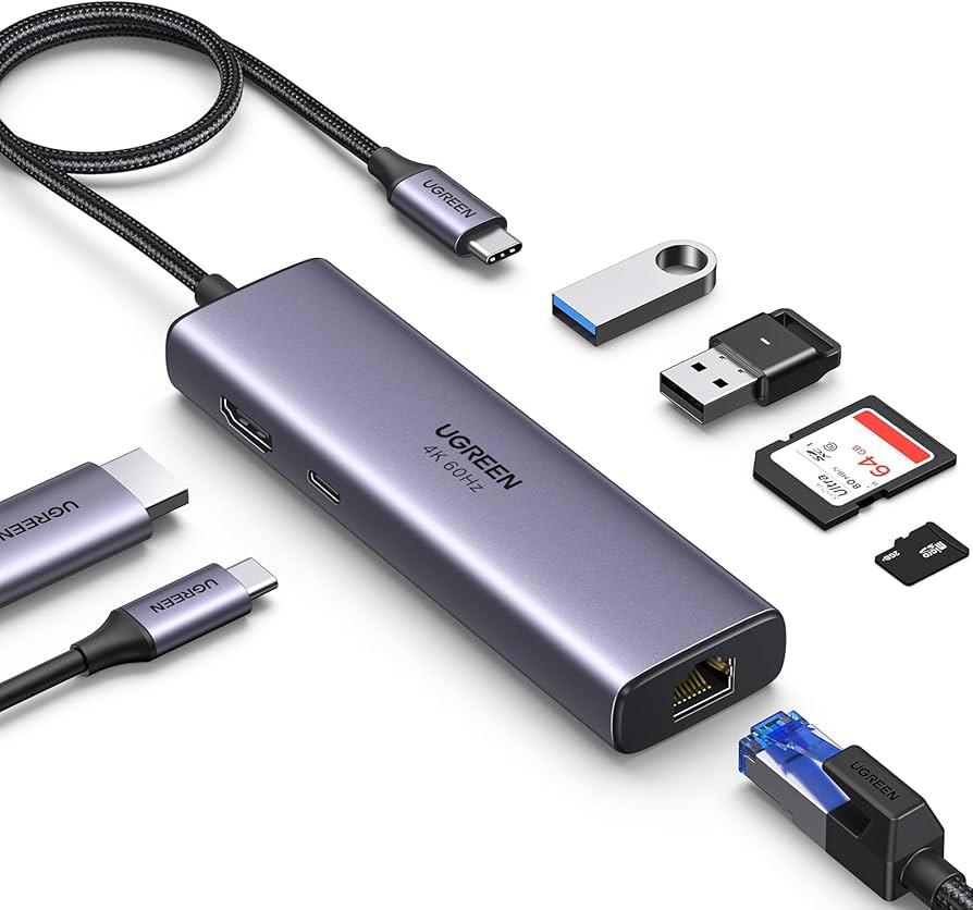 Amazon.com: UGREEN Revodok 7 in 1 USB C Hub Gigabit Ethernet