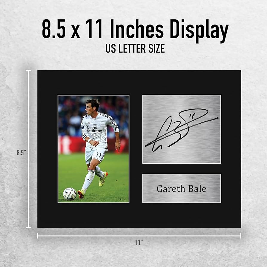 Amazon.com: HWC Trading Gareth Bale Gifts Signed Printed Autograph