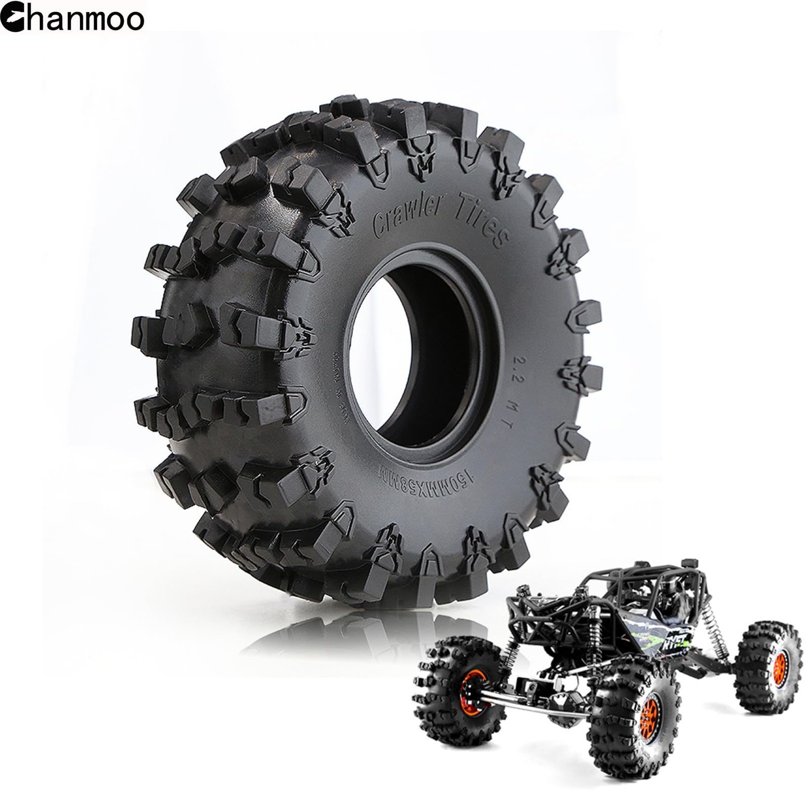 Amazon.co.jp: Chanmoo 2.2 RCクローラータイヤ ソフトラバー 泥雪
