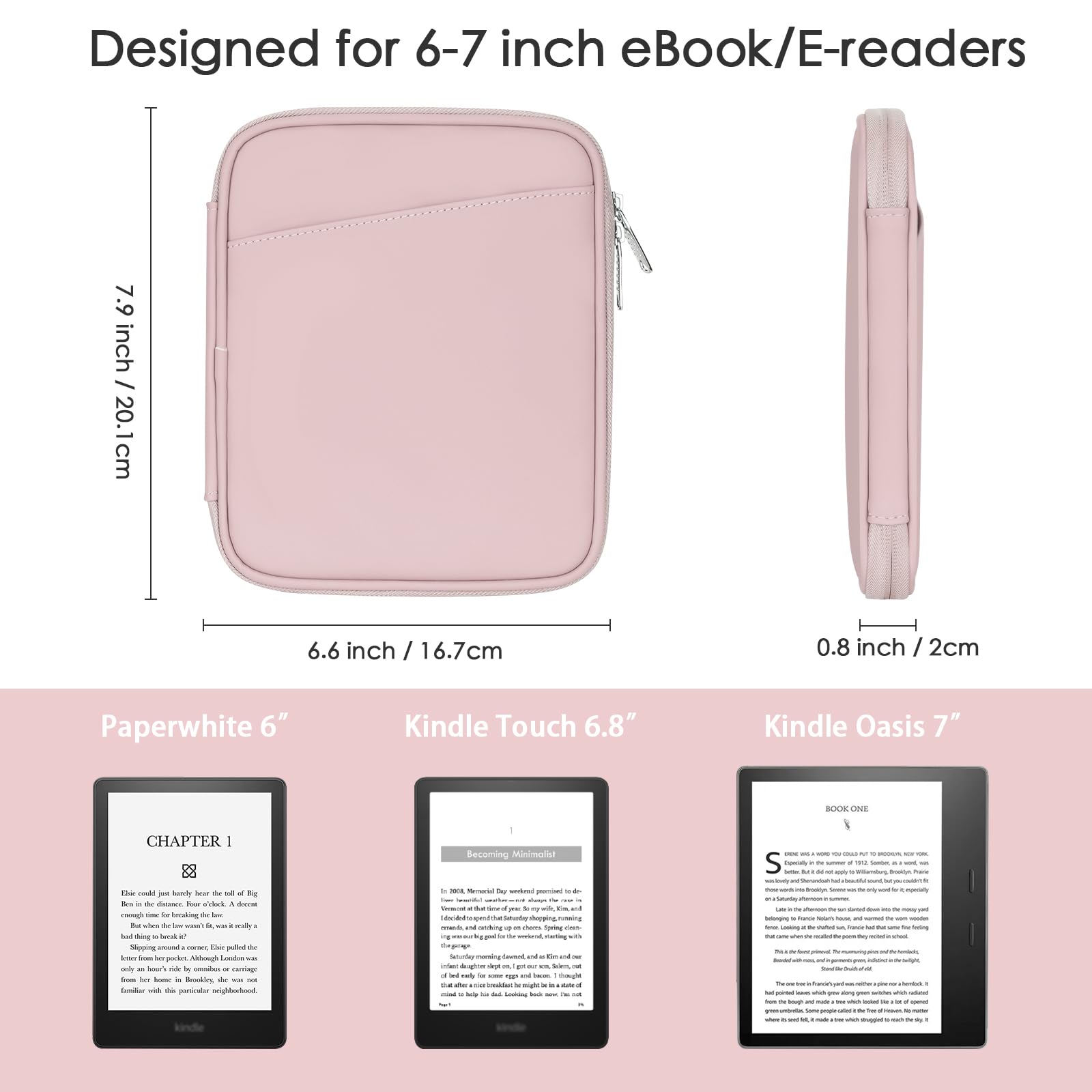 Amazon.co.jp: パッド付きスリーブポーチ 6-7インチ 電子書籍/電子書籍