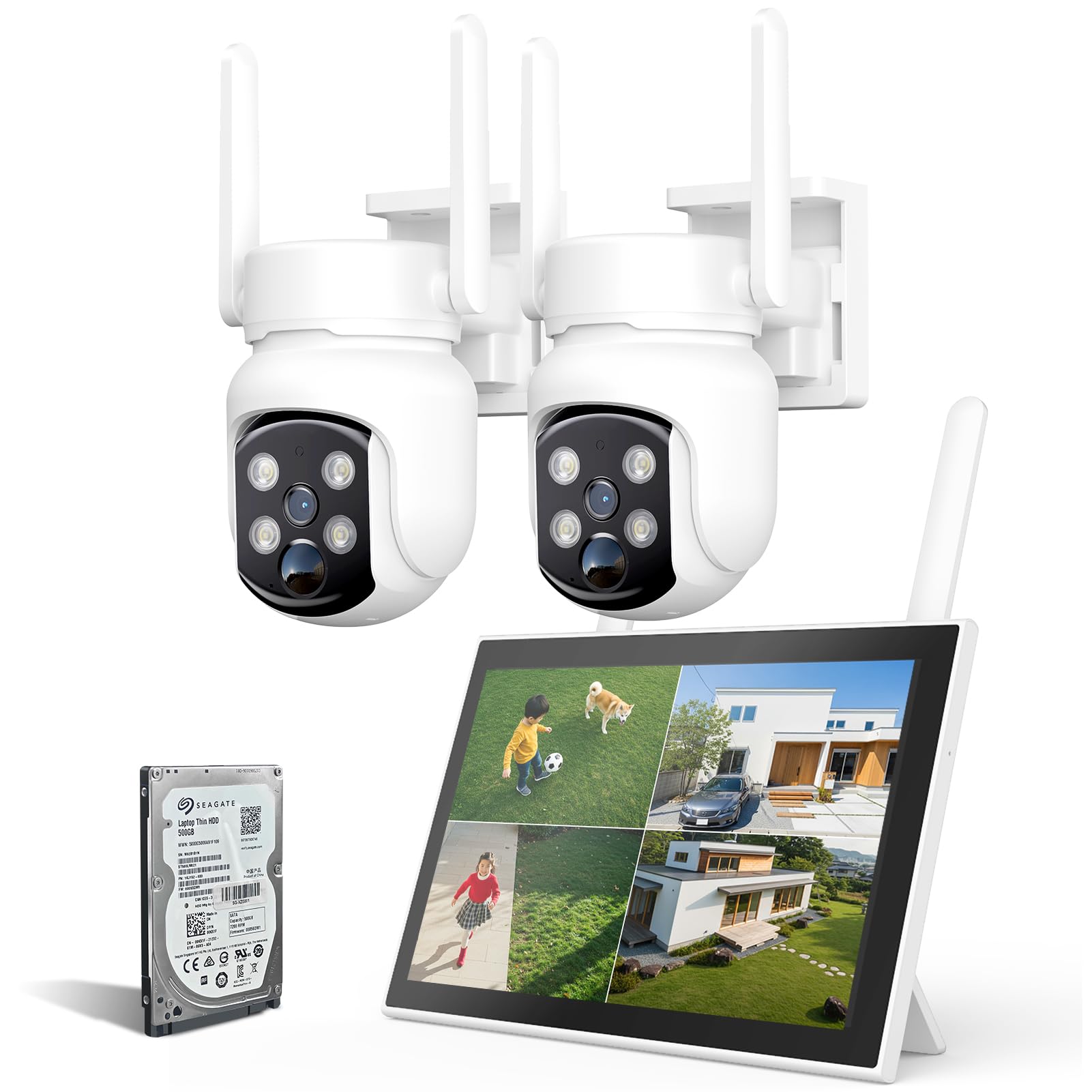 Amazon.co.jp: YESKAMOO 防犯カメラ ワイヤレス 屋外 500万画素