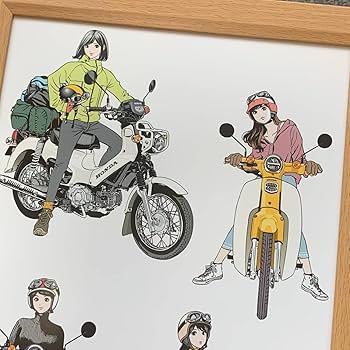 Amazon.co.jp: □江口寿史『HONDA スーパーカブ 60周年記念イラスト