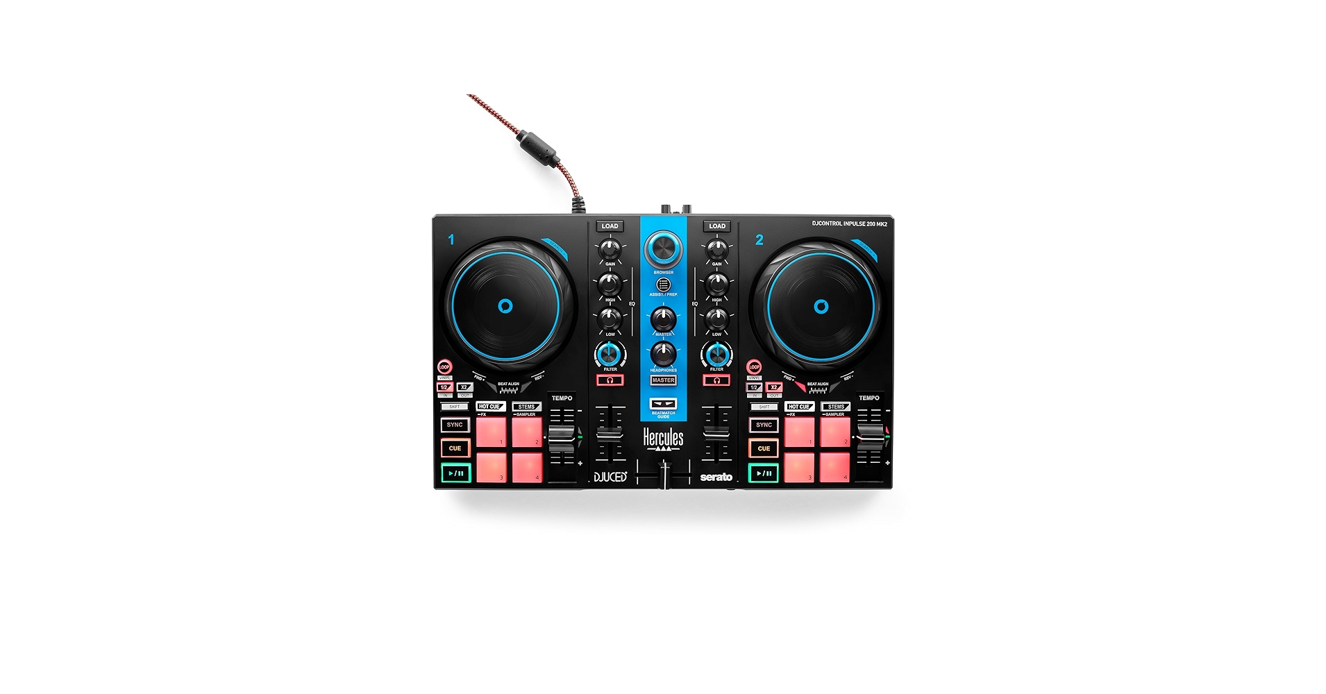 Amazon.com: Hercules DJControl Inpulse 200 MK2 Arctic Blue Edition