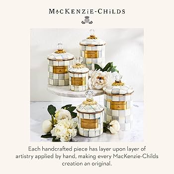 Amazon.com: MACKENZIE-CHILDS Large Enamel Canister, Kitchen