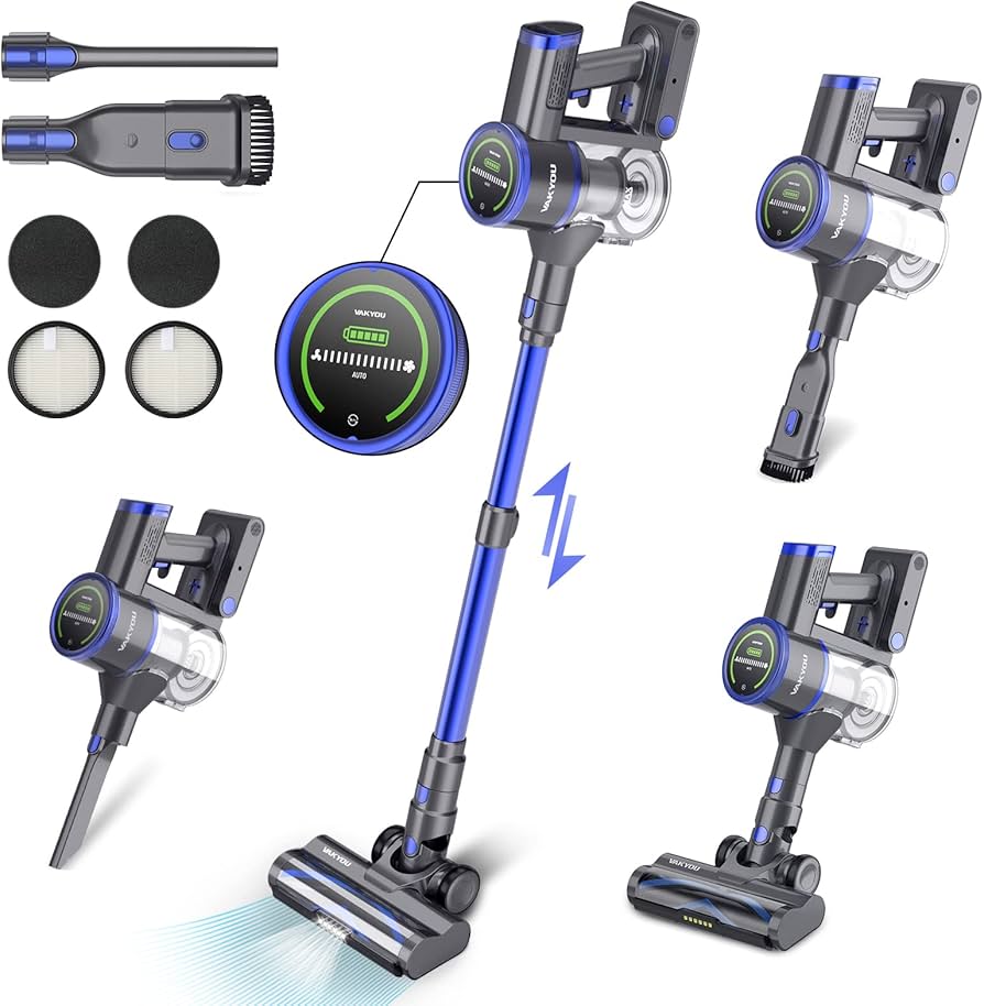 Amazon | VAKYOU 掃除機 コードレス LEDタッチパネル 強い吸引力