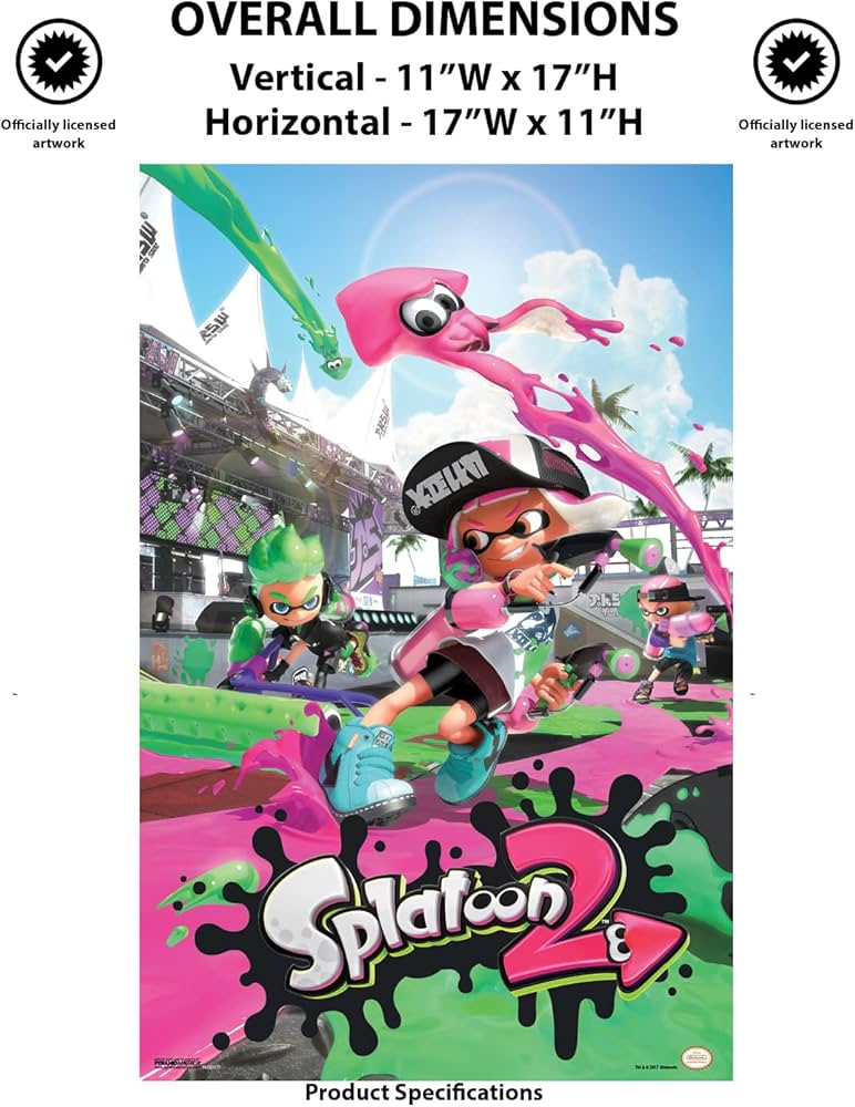 Amazon.com: Pyramid America Splatoon 2 11x17 Poster Print: Posters