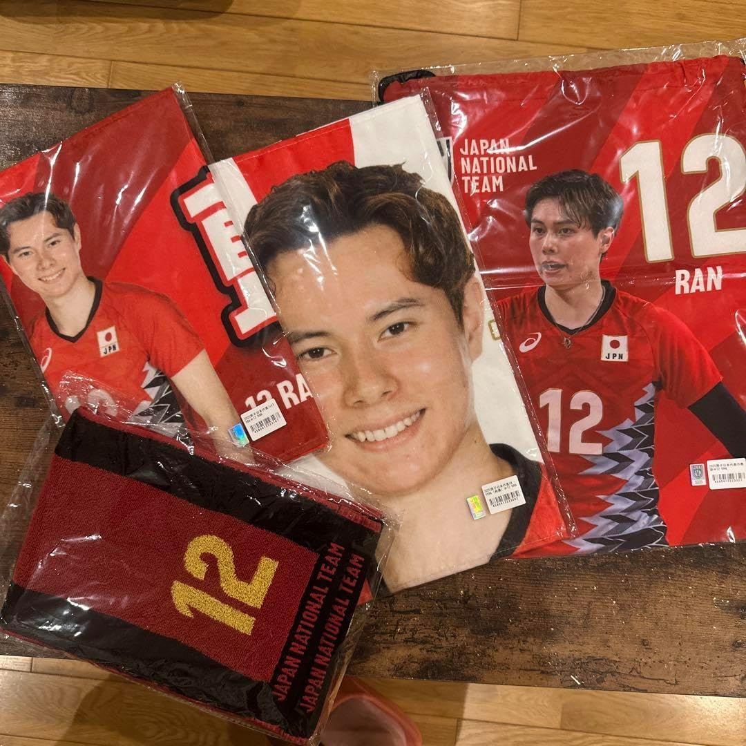 バレーボール 女子 日本代表 野中瑠衣 タオル 巾着 セット 紅*Z様