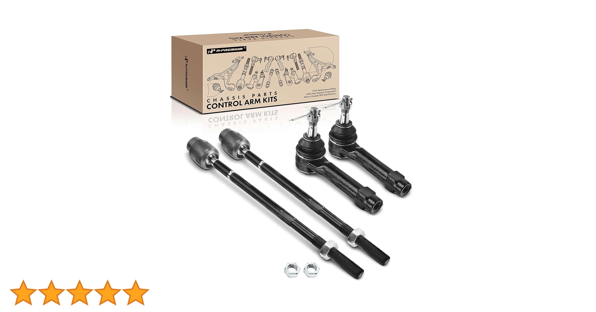 Amazon.co.jp: A-Premium フロントインナーアウタータイロッドエンド