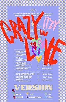 ITZY - ITZY CRAZY IN LOVE 1st Album [ YUNA ] Ver. 1ea CD+64p Photo