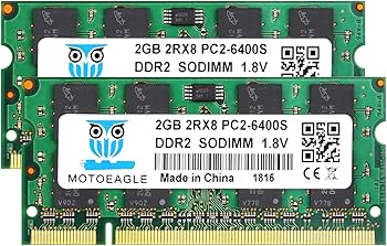 DDR2 800MHz Sodimm 4GB Kit (2GBX2) PC2 6400 6400S RAM 1.8V CL6 200