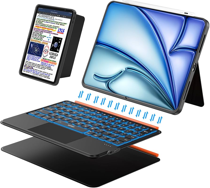 Amazon.com: Keyboard Case for iPad Air 11 inch (M3 M2 2025 2024