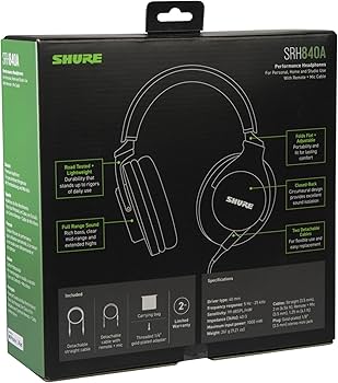 Amazon.com: Shure SRH840A Professional Over-Ear Wired Studio