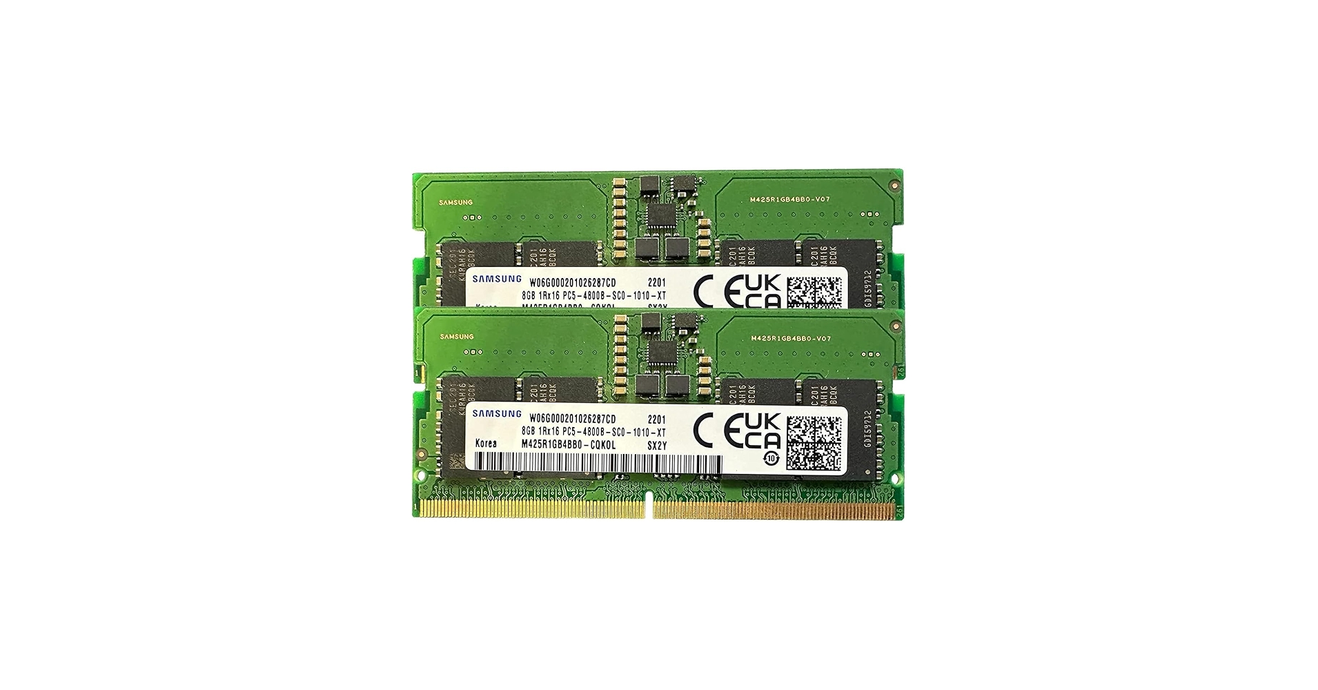 Samsung 16GB (8GB x 2) DDR5 4800MHz SODIMM PC5-38400 CL40 1Rx16