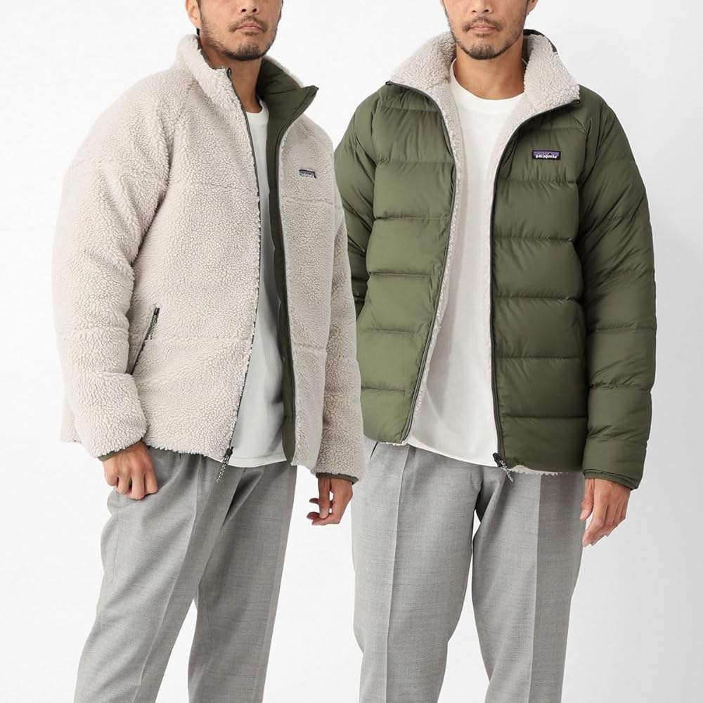 Amazon.co.jp: Patagonia Men's Reversible Down Jacket/Reversible