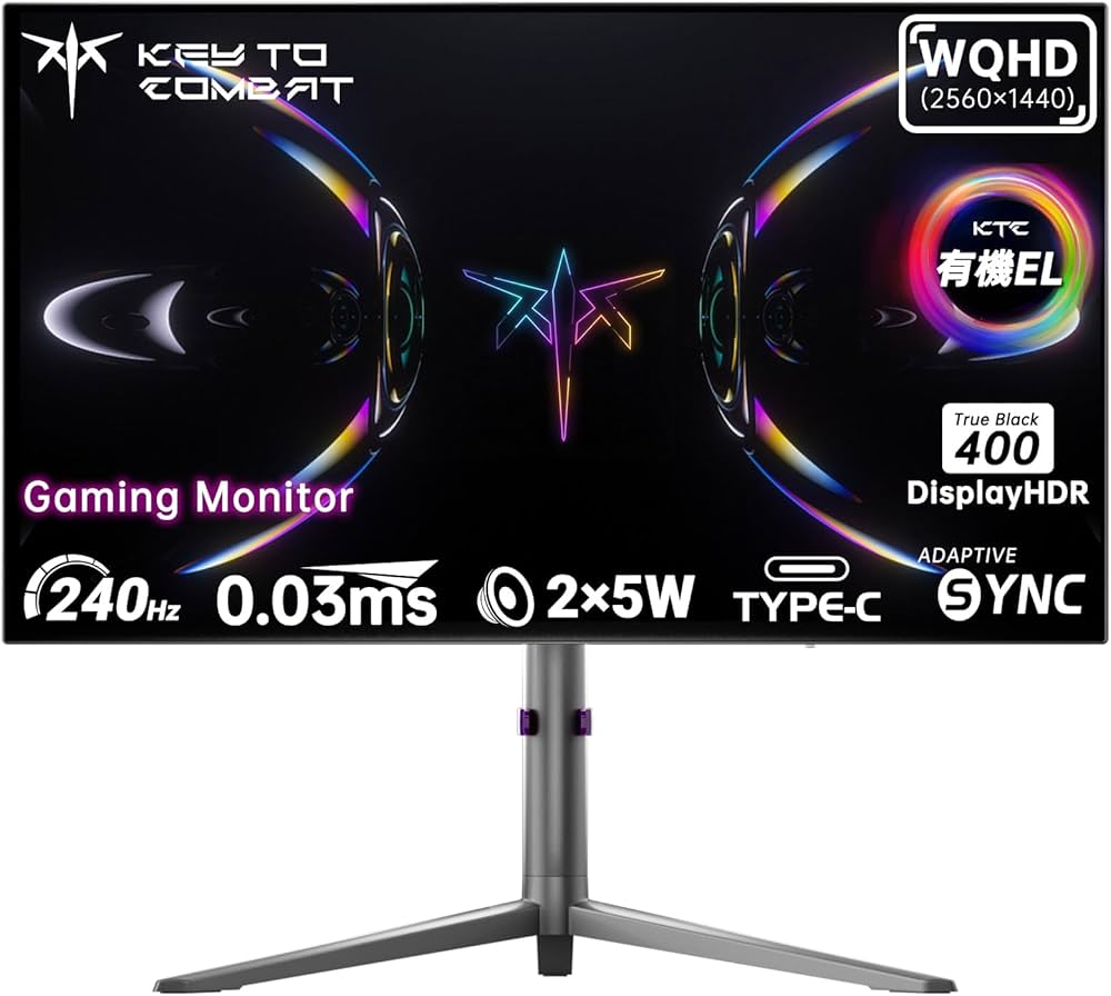 Amazon.co.jp: KTC 27インチ 有機ELゲーミングモニター OLED WQHD 2560