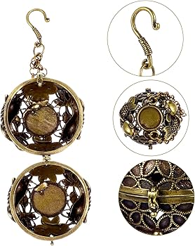 Amazon.co.jp: MUCKLILY 吊り下げ式香炉 アロマ ボール 純銅製 中空