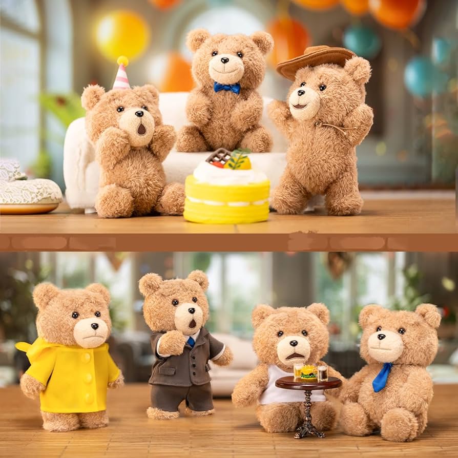 Amazon.co.jp: POP MART Ted2 Teddy Bear アクションぬいぐるみ