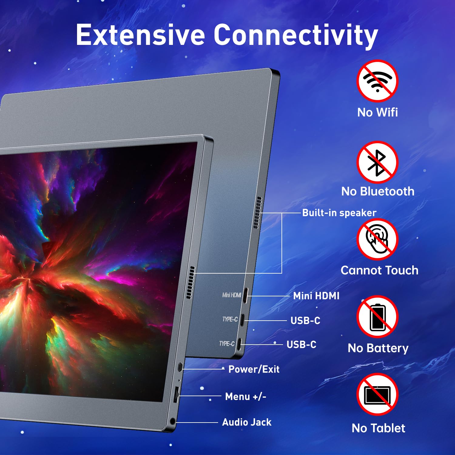 Amazon.com: cocopar Portable Monitor 15.6'' 1080P 60Hz 60% sRGB