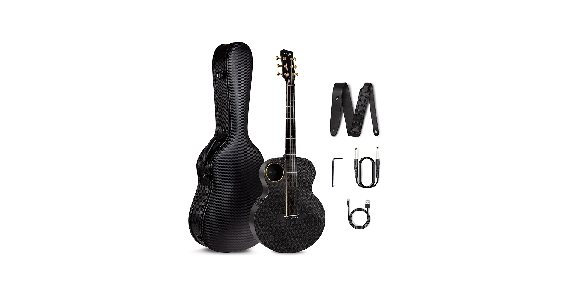 Amazon.com: Enya Carbon Fiber Acoustic Electric Guitar X4 Pro Mini
