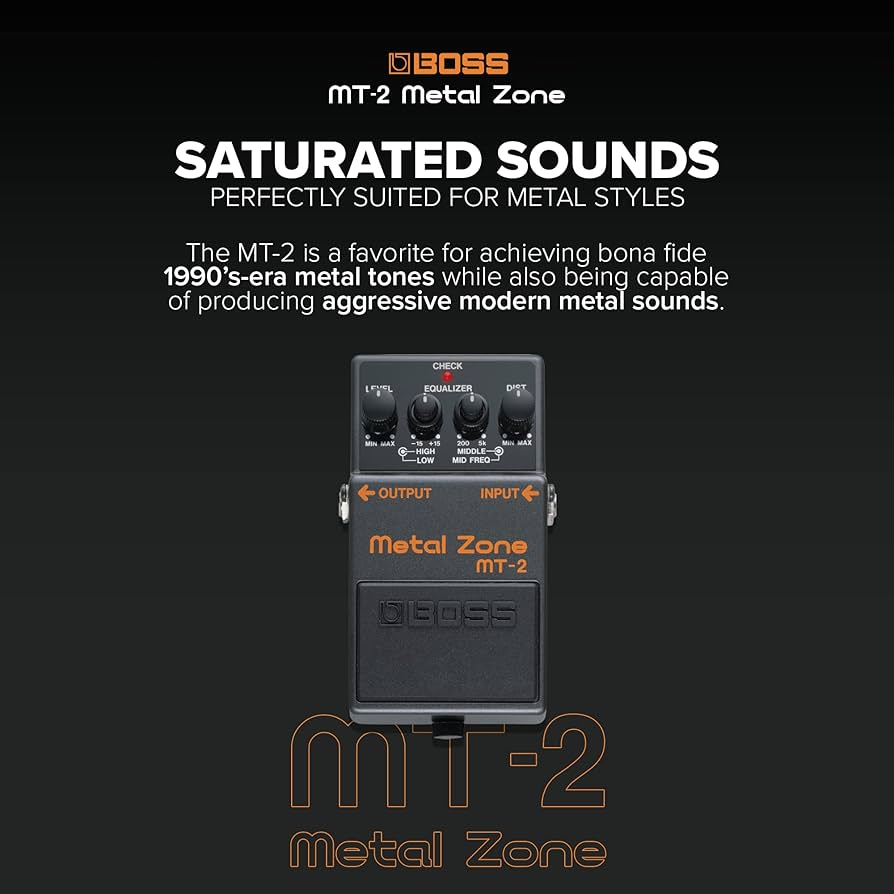 Amazon.com: Boss MT-2 Metal Zone Distortion Guitar Pedal : Musical