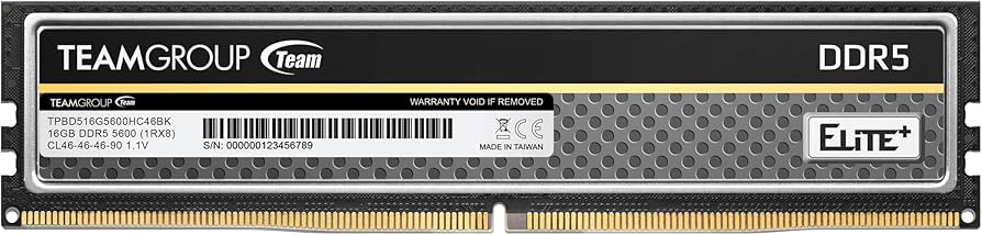 TEAMGROUP Elite Plus DDR5 16GB 5600MHz PC5-44800 CL46 Unbuffered
