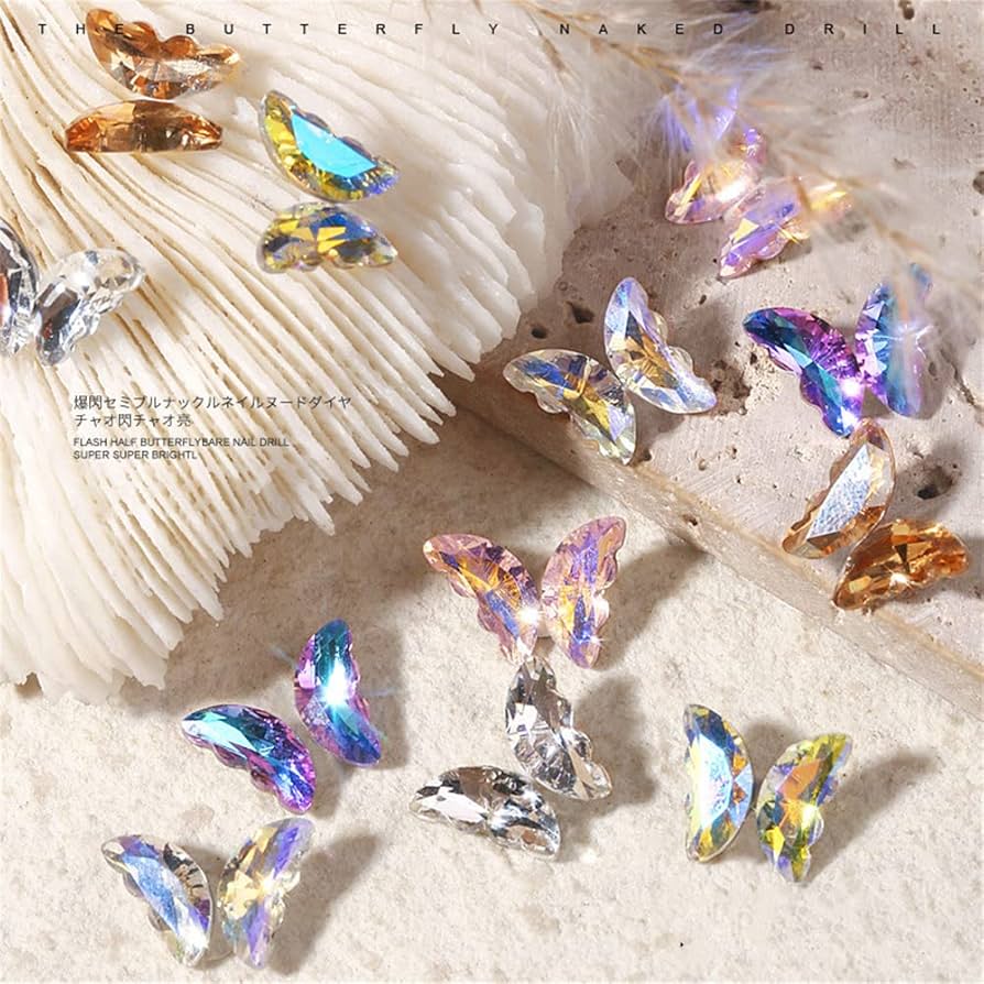 Amazon.co.jp: ネイルパーツ 蝶 ネイルデコパーツ 立体 蝶型 DIY