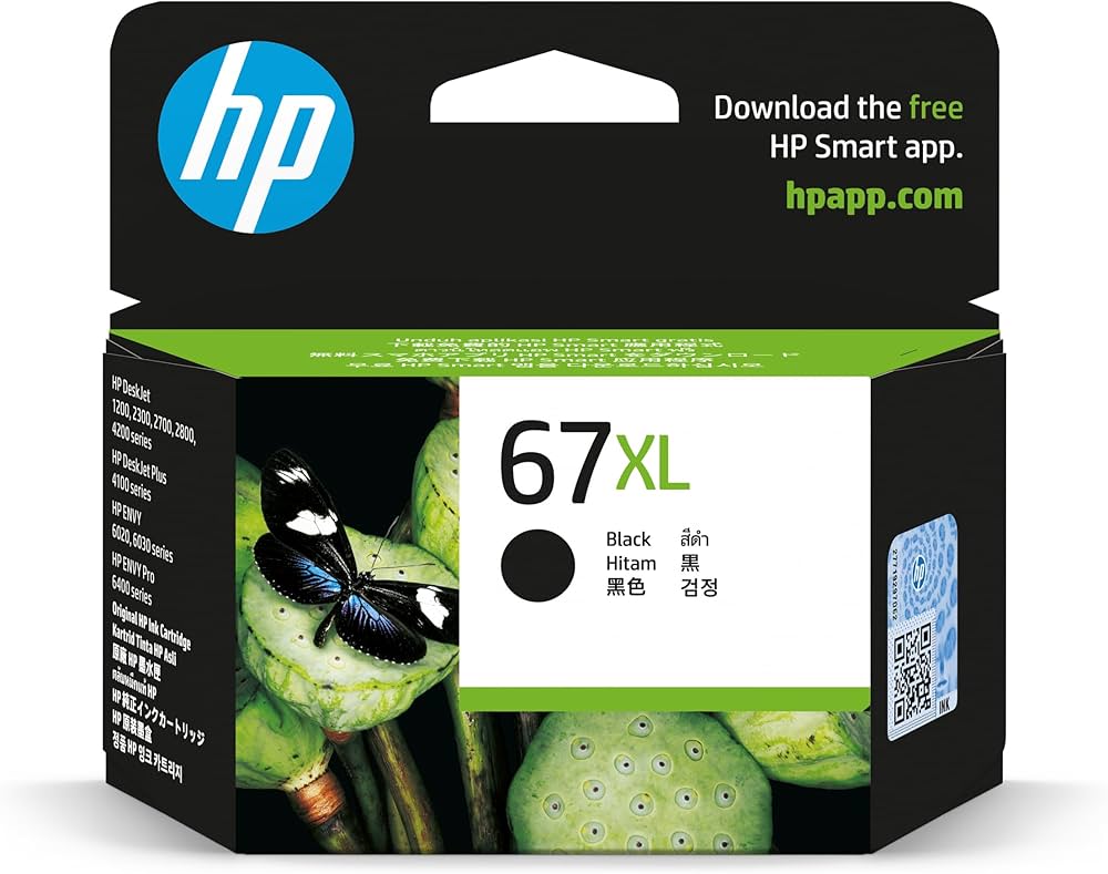 Amazon.co.jp: HP 67 XL 純正 インクカートリッジ ブラック 黒 3YM57AA