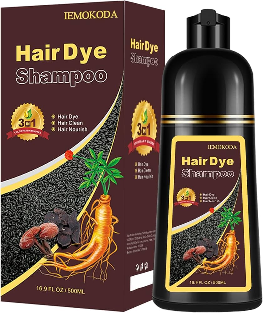 Amazon.com : Black Long-Lasting & Natural Hair Color Shampoo - 3