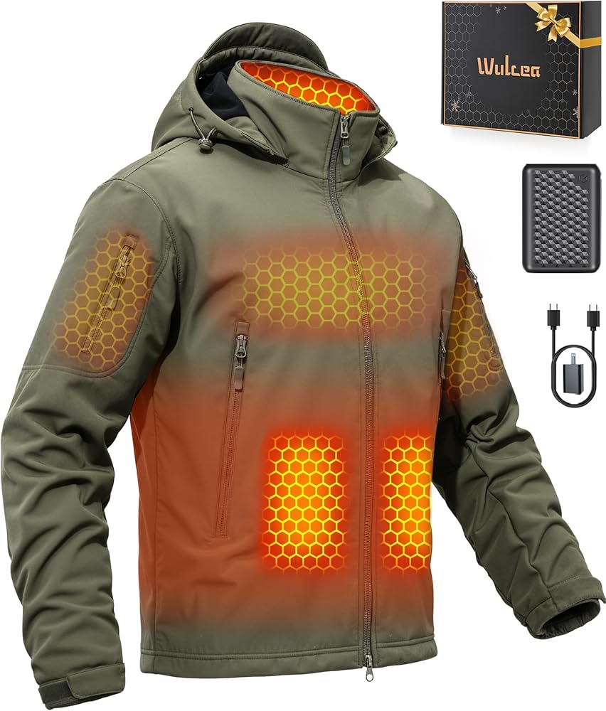 Men Heated Graphene Jacket 12v Battery Pack Included Outdoor Work