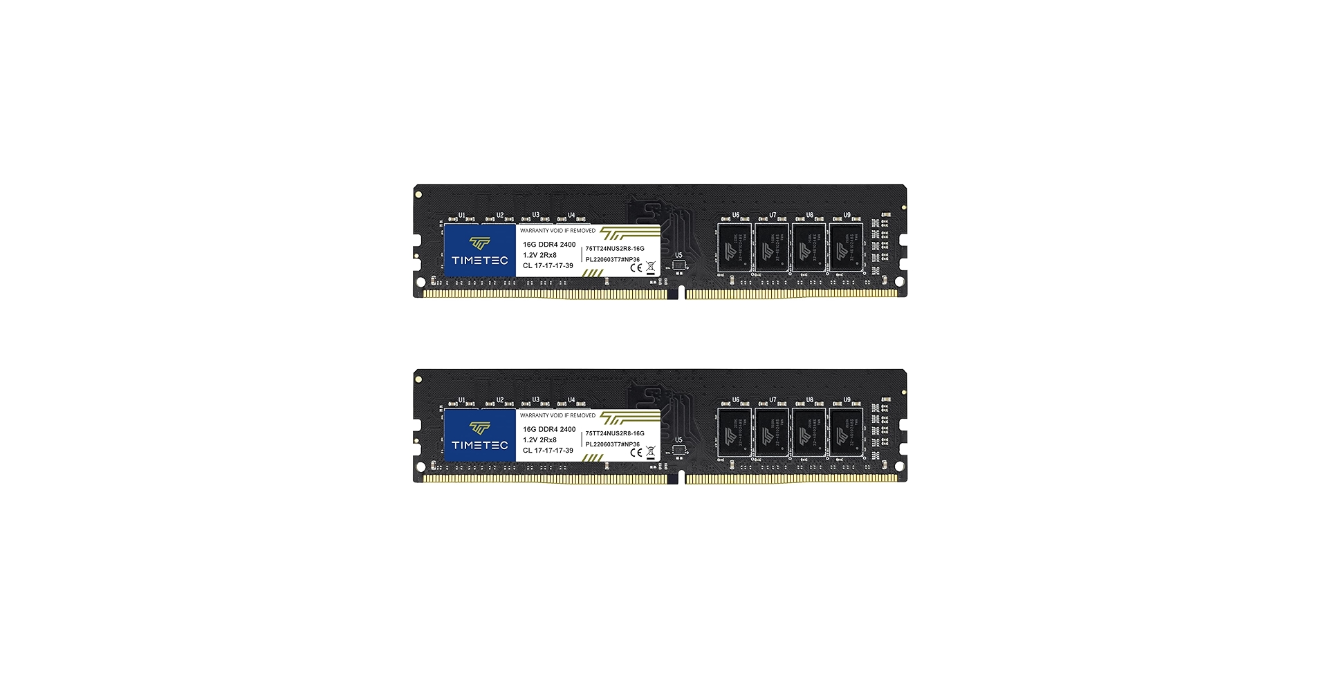 Timetec 32GB KIT(2x16GB) DDR4 2400MHz PC4-19200 Non-ECC Unbuffered
