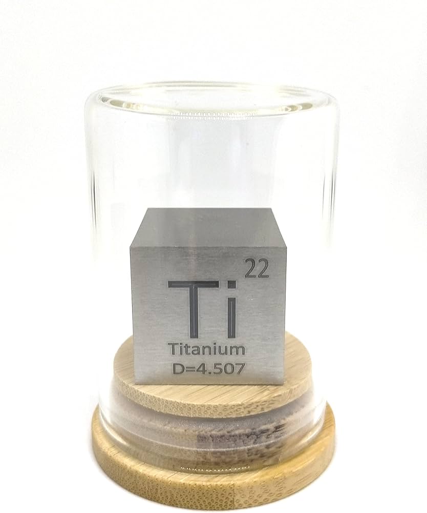 Amazon | 元素標本 チタン Ti (25mmキューブ・刻印A・通常面) | 岩石