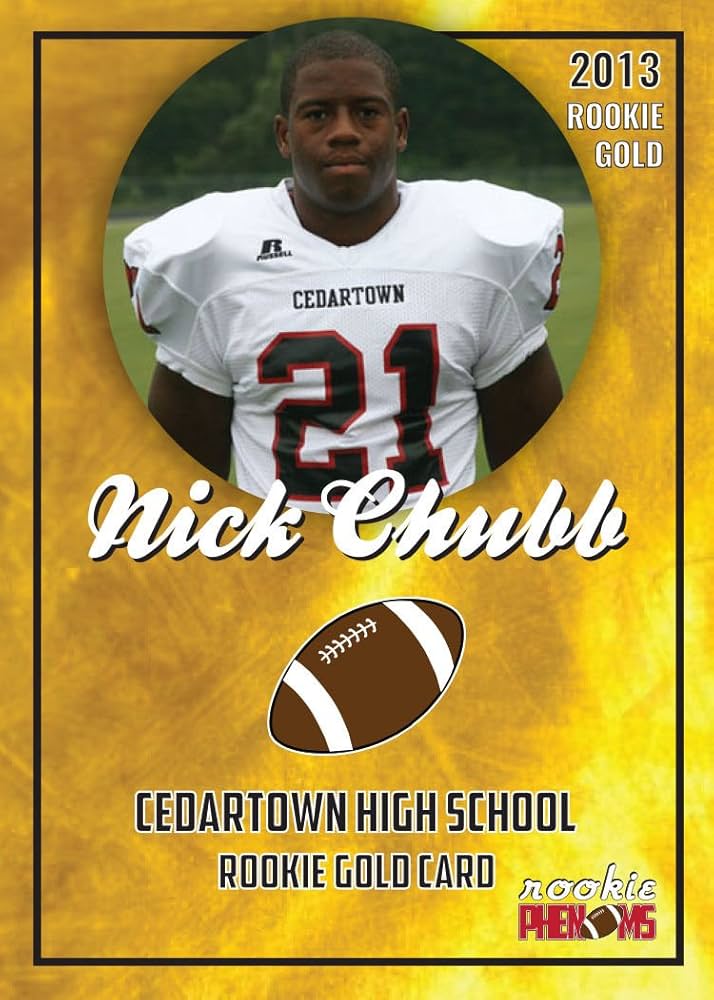 Amazon.com: 2013 NICK CHUBB GOLD CEDARTOWN HIGH SCHOOL PRE ROOKIE