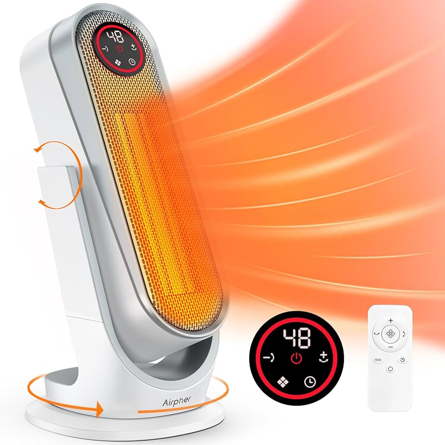 Amazon | セラミックヒーター【2023新登場・155°自動首振り・ECO節電