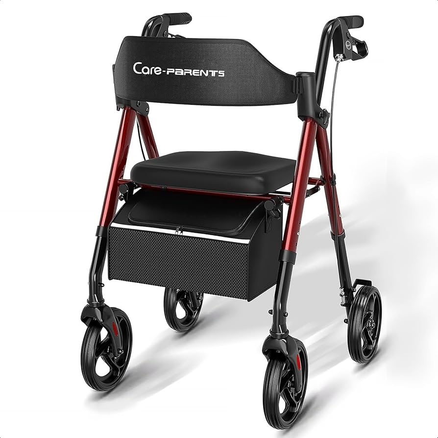 Amazon | Care-Parents 歩行器 高齢者用 シルバーカー 四輪 1台3役