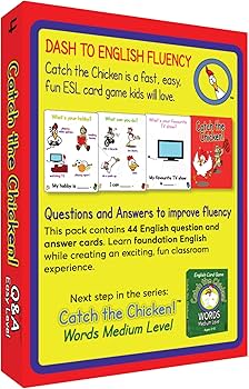 Amazon | Catch The Chicken English Card Game Q&A Easy Level 英語