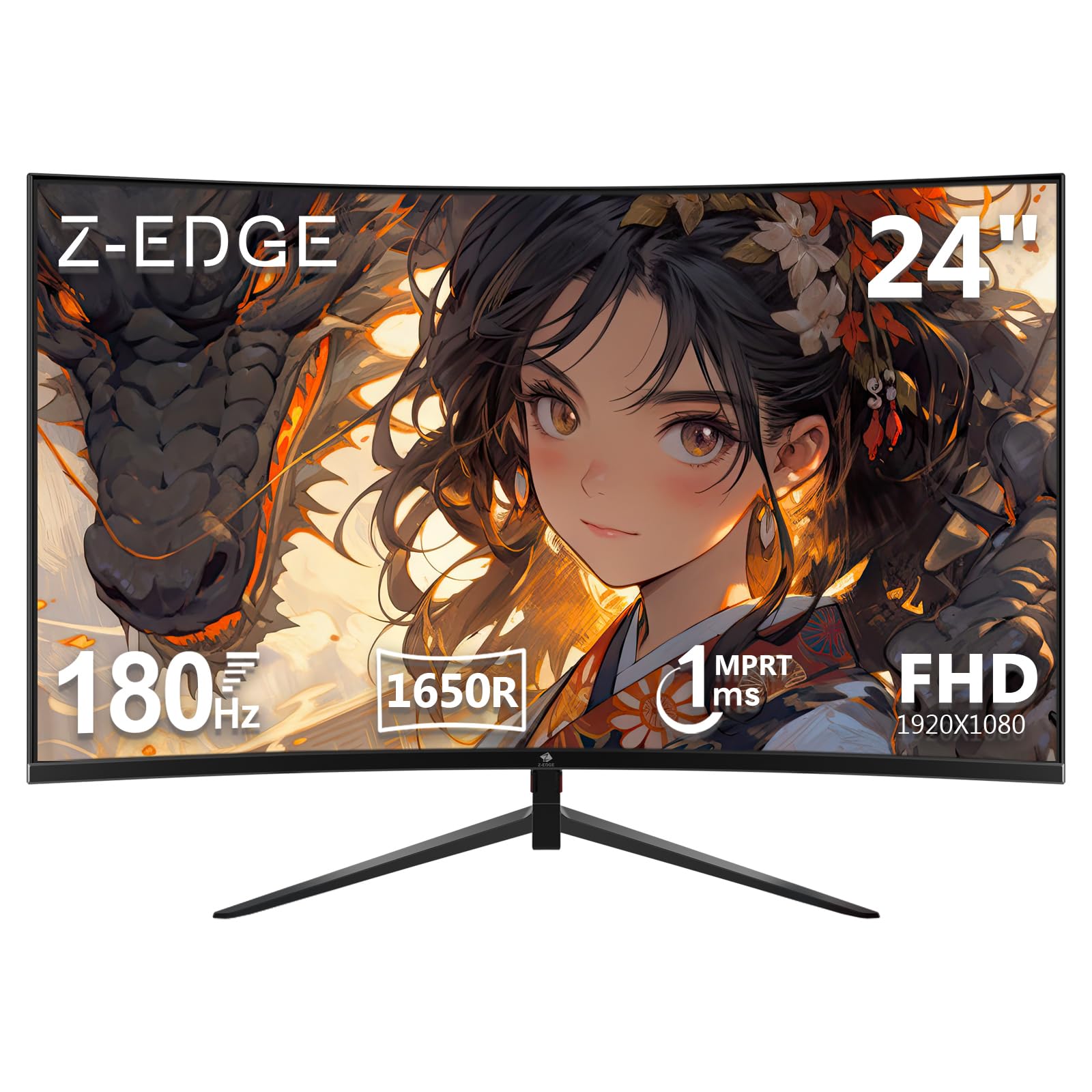 Amazon.co.jp: Z Z-Edge(ゼロエッジ) ゲーミングモニター 曲面 24型