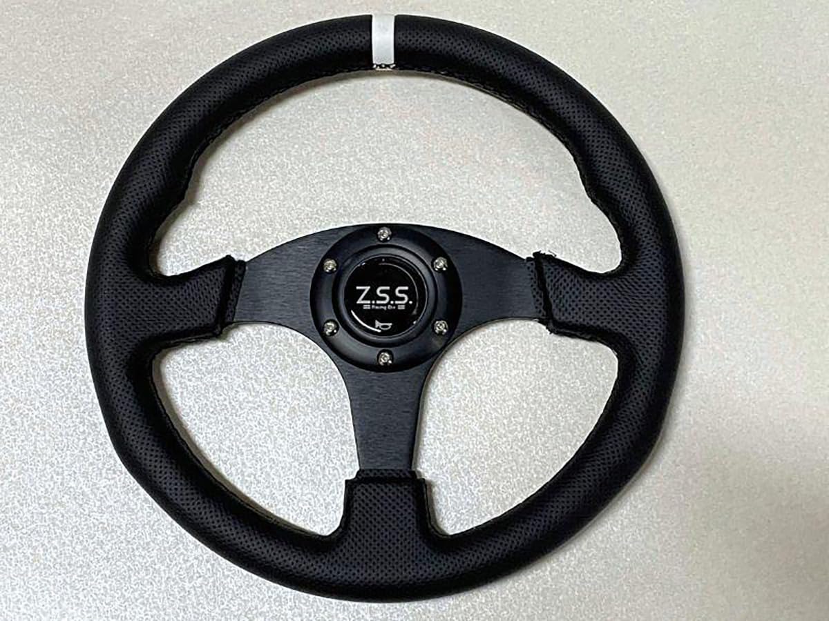 Amazon | z.s.s. スポーツ ステアリング 330φ 330mm パンチング レザー