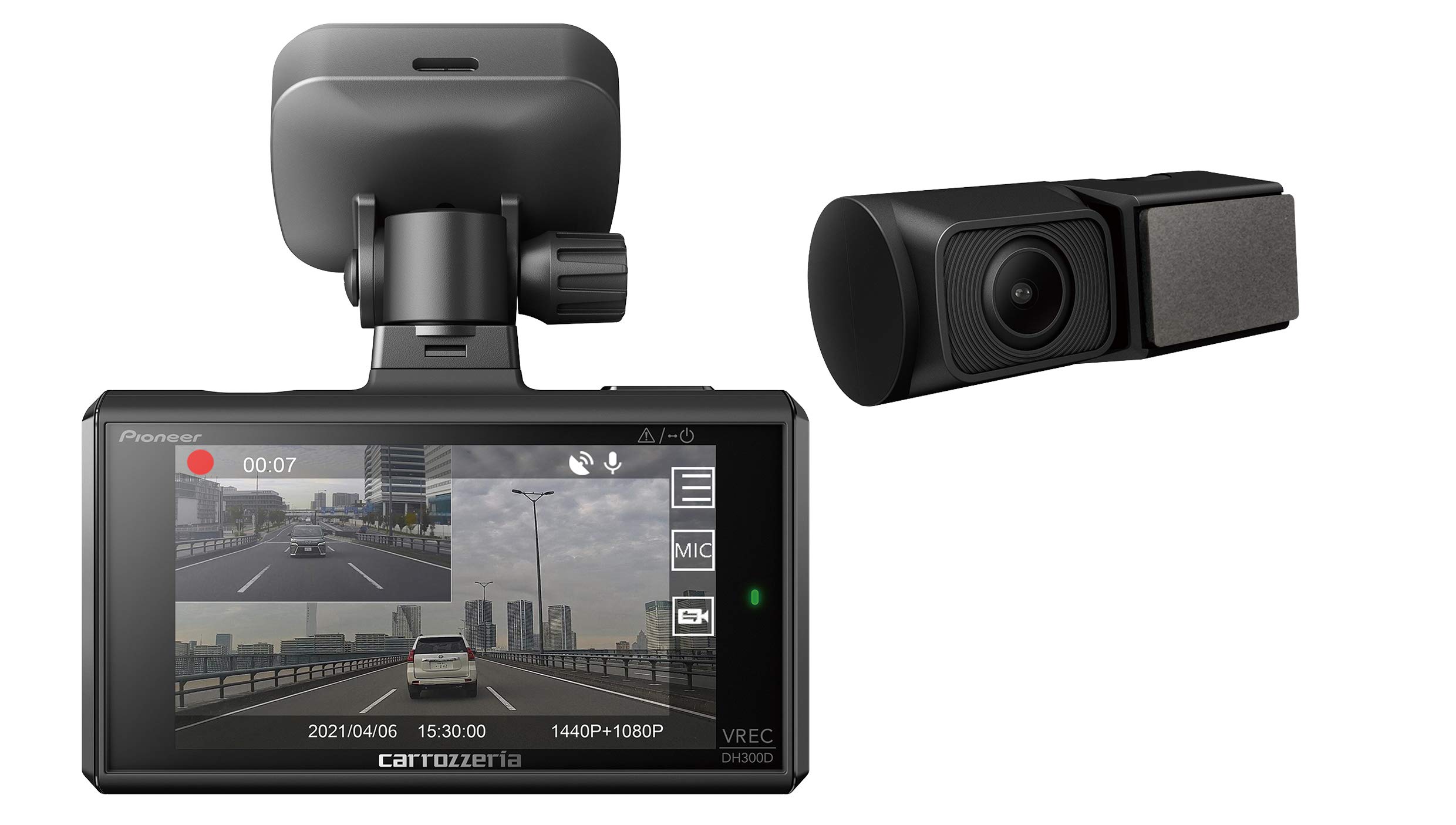 Amazon | Pioneer ドライブレコーダー VREC-DH300D 前後2カメラ 前370