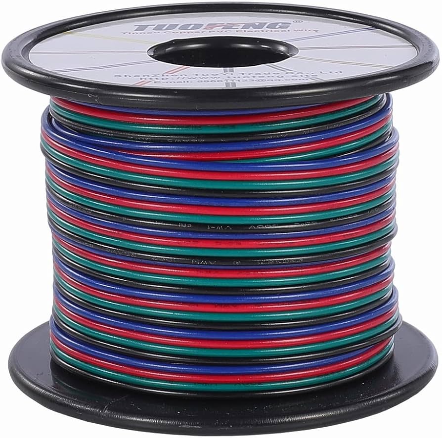 Amazon.co.jp: TUOFENG 4芯ケーブル22 AWG電線12.5メートル脚4ピンRGB