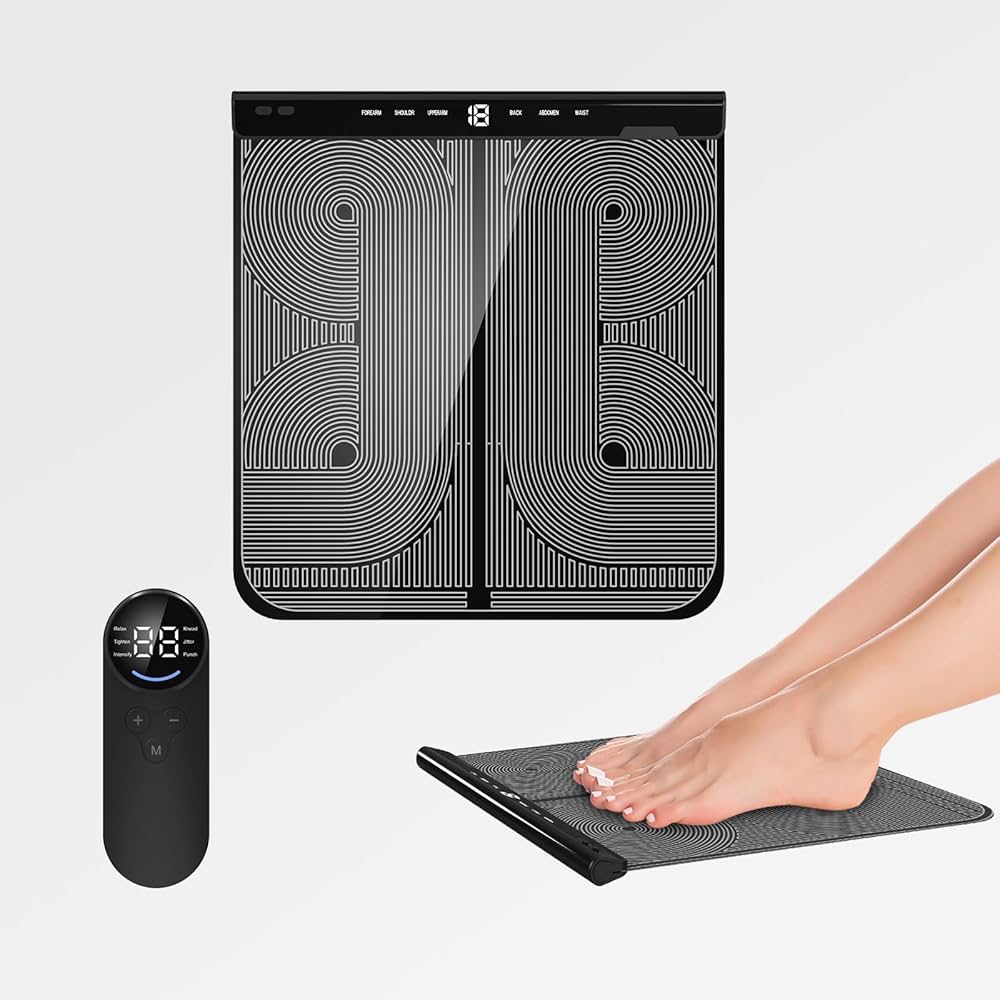 Amazon.co.jp: EMS フットマット フットトレーニング 足裏 リモコン