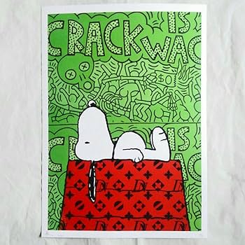 Amazon.co.jp: Death Nyc スヌーピー キース ヘリング アートポスター