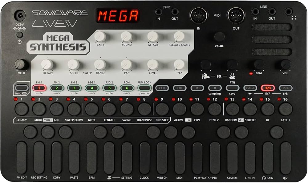 Sonicware LIVEN Mega Synthesis [Retro Game Music Groove Box