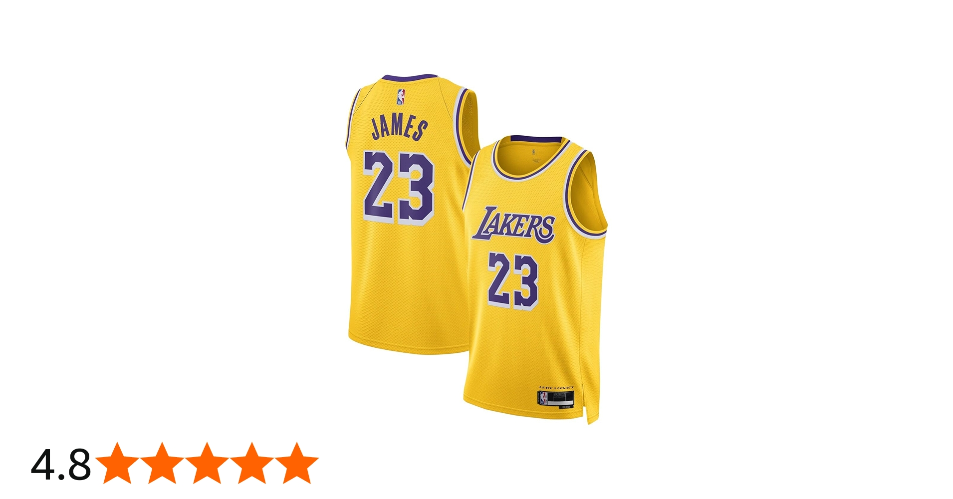 Lebron James Los Angeles Lakers NBA Kids Youth 8-20 Yellow Gold