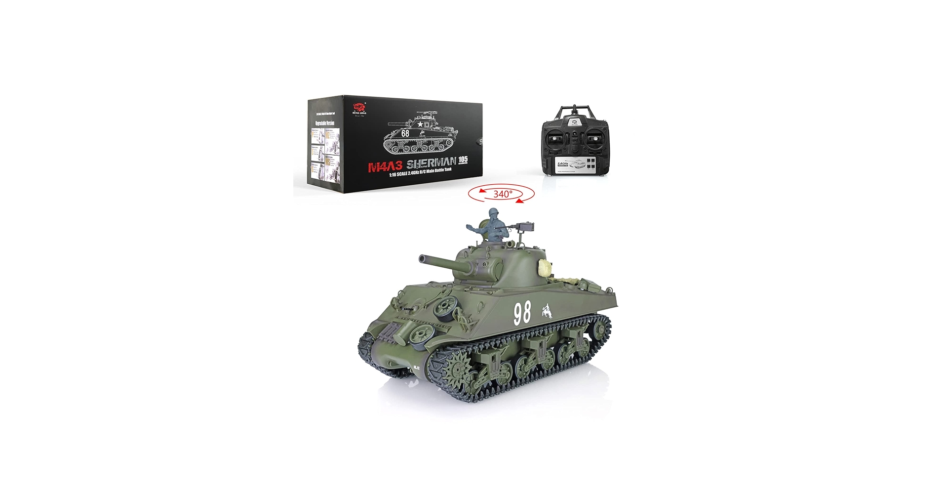 Amazon.com: TOUCAN RC HOBBY US in Stock 1/16 Scale Henglong 2.4G