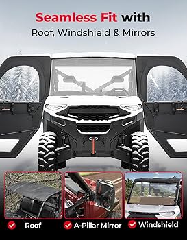 KEMIMOTO Upper Doors with Steel Frame Compatible with Polaris