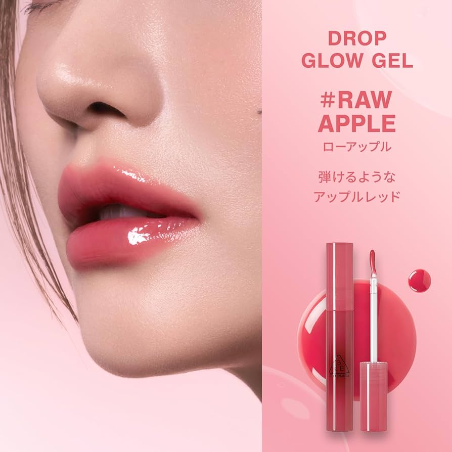 Amazon.co.jp: 3CE ドロップグロウジェル ローアップル リップティント