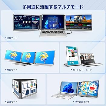 Amazon.co.jp: KOGODA アルミ合金製 デュアルディスプレイ 15.6インチ