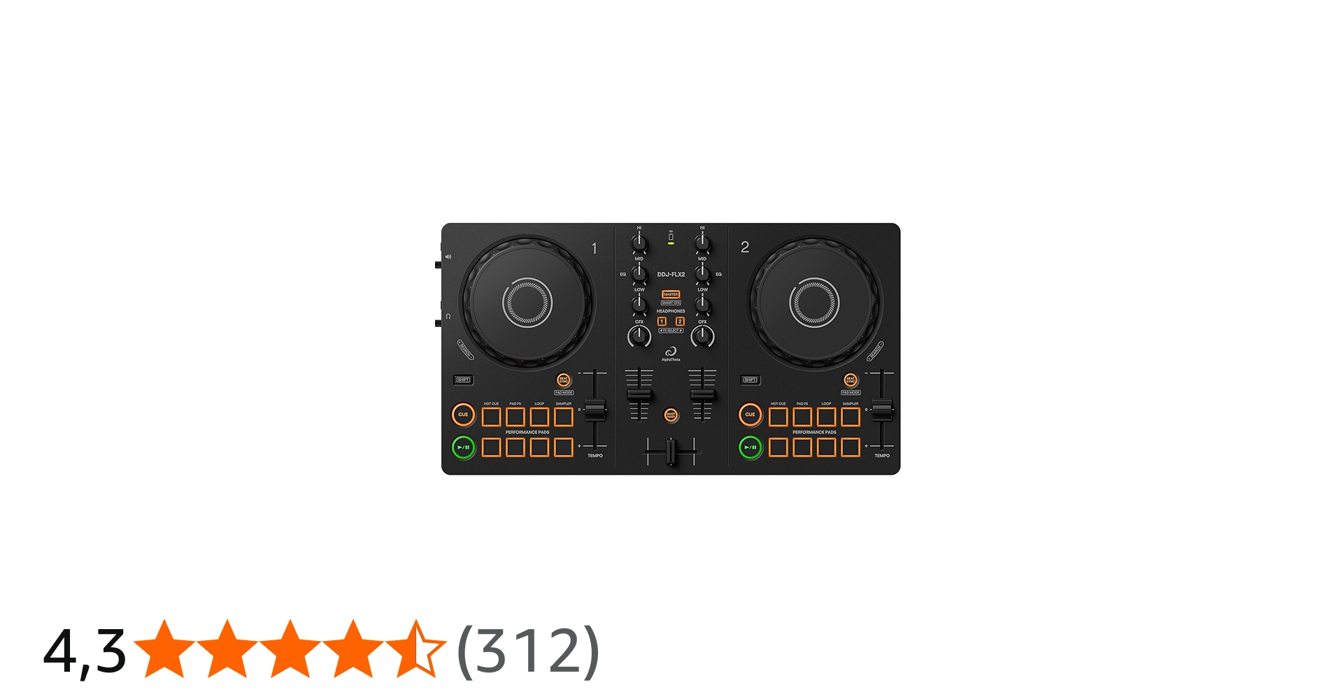 AlphaTheta/Pioneer DJ DDJ-FLX2 Einsteiger-DJ-Controller